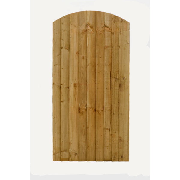 Arched Close Board Wooden Gate Pressure Treated Green