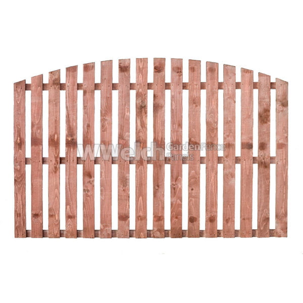 Arched Top Pailing Fence Panels - Pressure Treated Brown