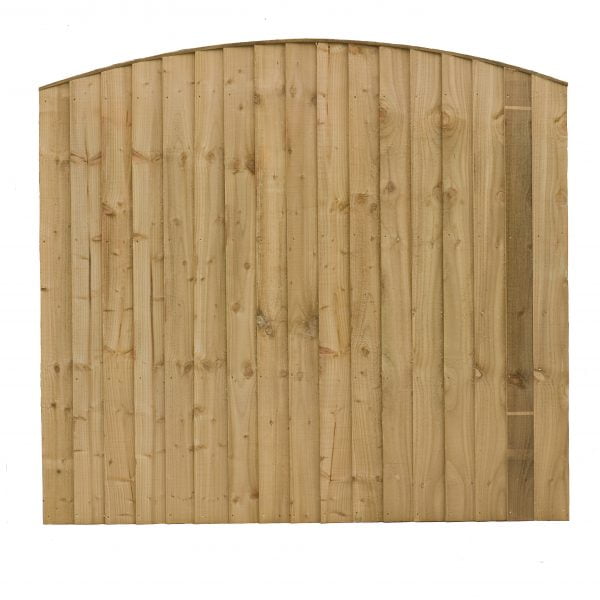 Pressure Treated (Green) Close Board Arched Garden Fencing Panels