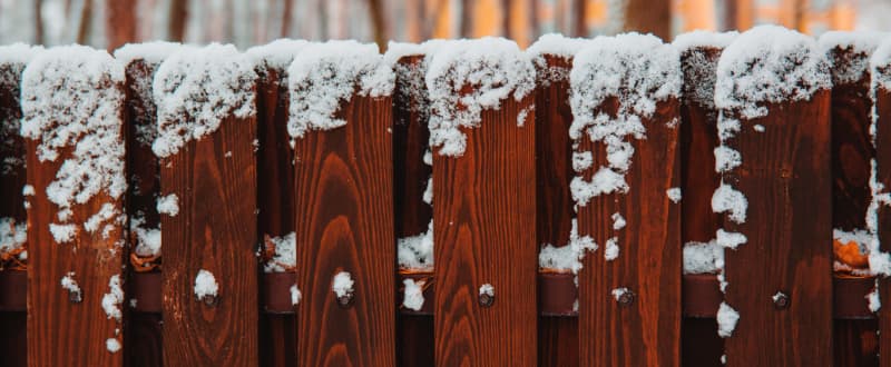 snowy fence panels