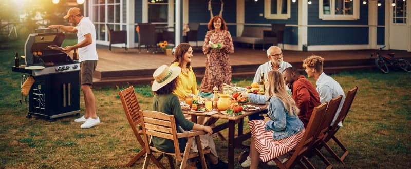 family barbecue party