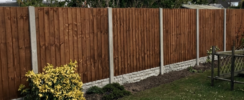 traditional garden with vertical fencing