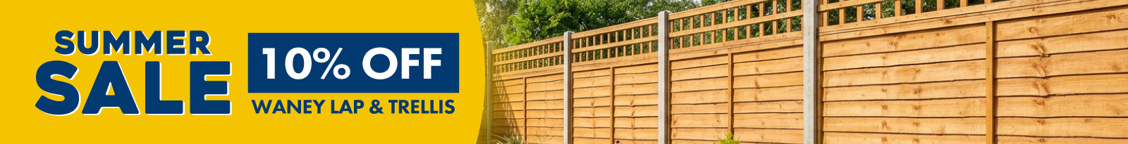 Summer Sale - 10% Off Waney Lap & Trellis