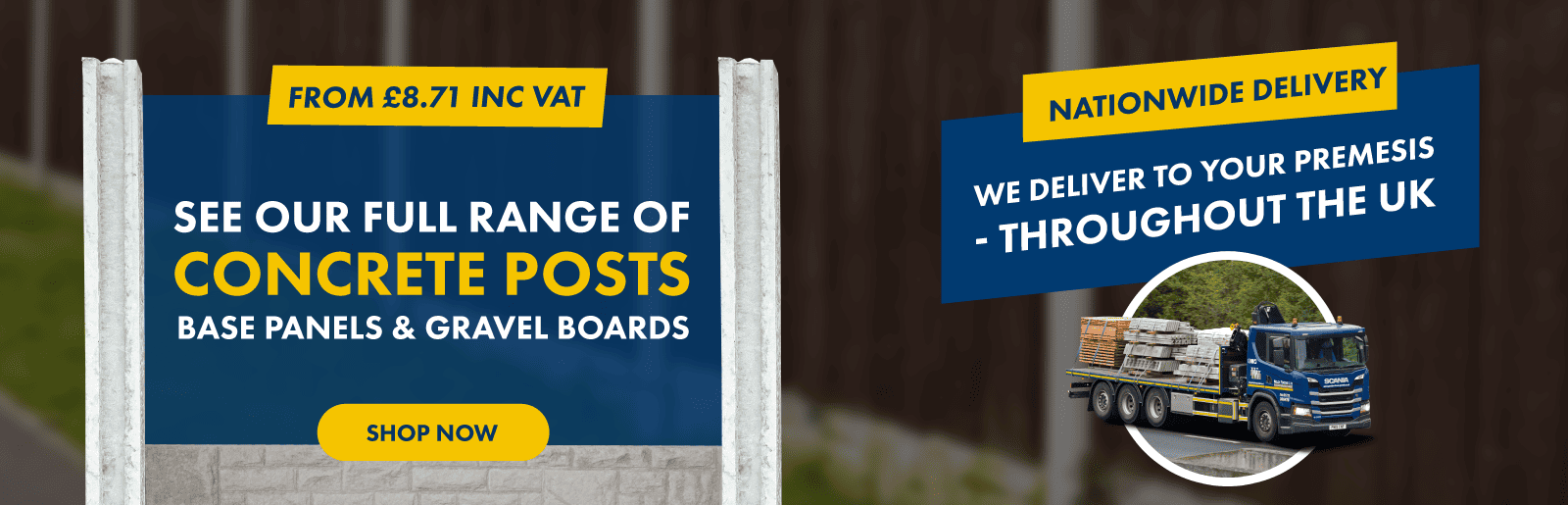 Concrete Posts, Base Panels & Gravel Boards