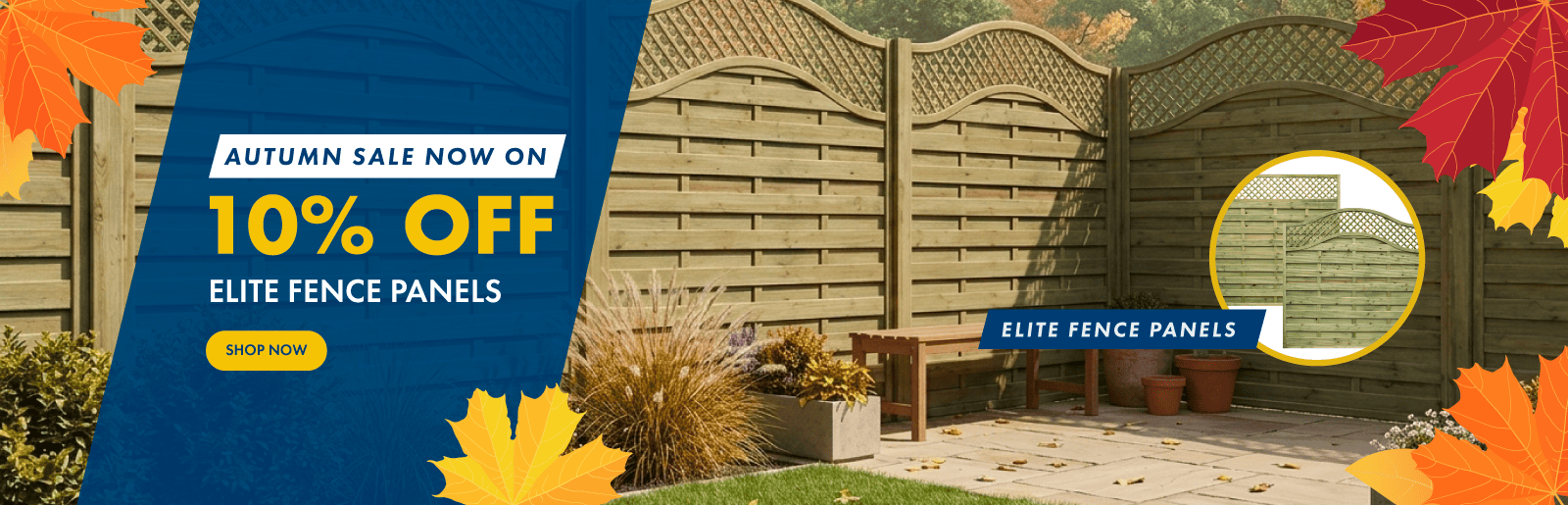 10% off Elite Fence Panels